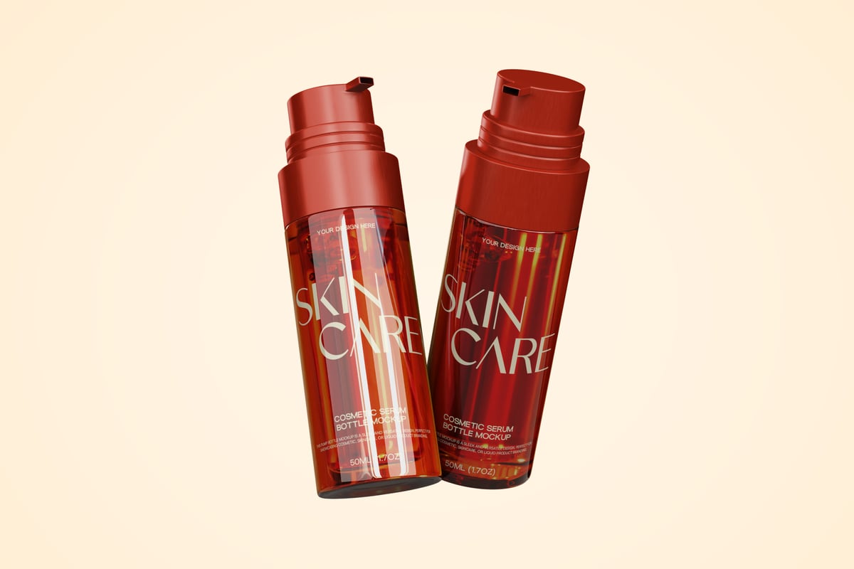 泵瓶护肤品模型样机 (PSD)