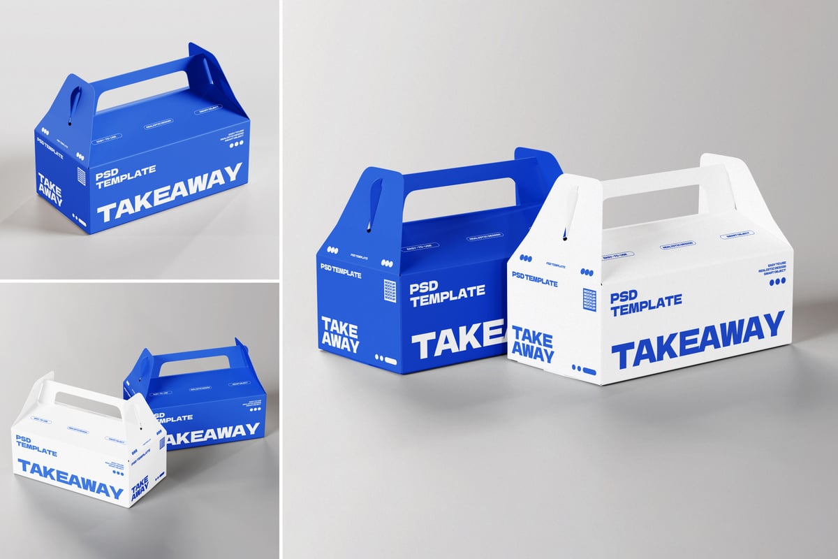 外卖食品包装模型样机 (PSD)