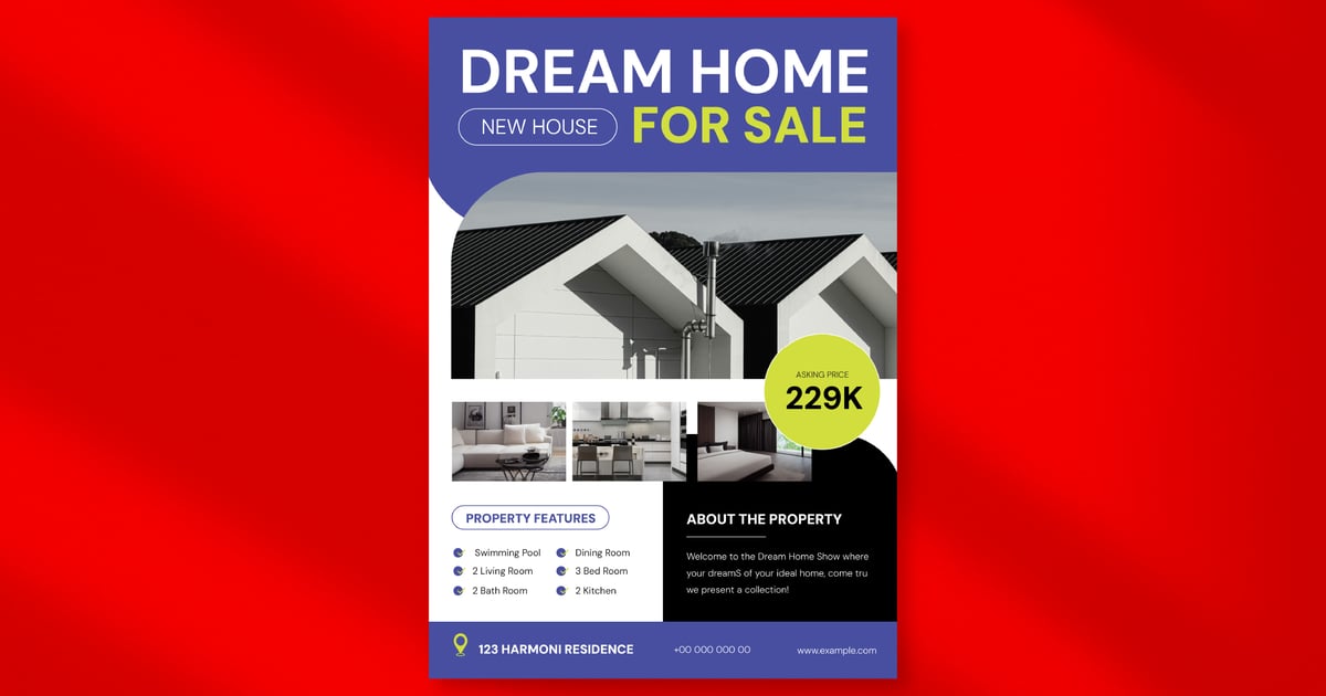 梦想家园出售传单模板 02