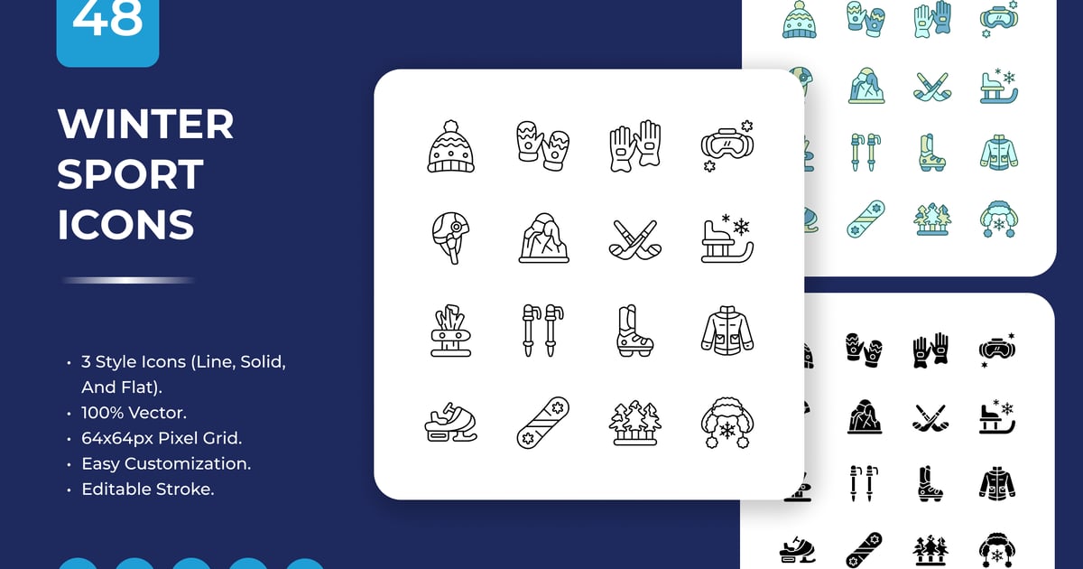 冬季运动图标包