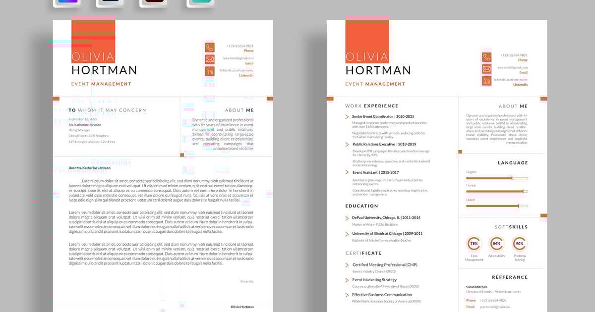 专业简洁的简历