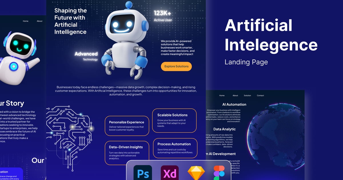 IB – 人工智能登陆页面设计