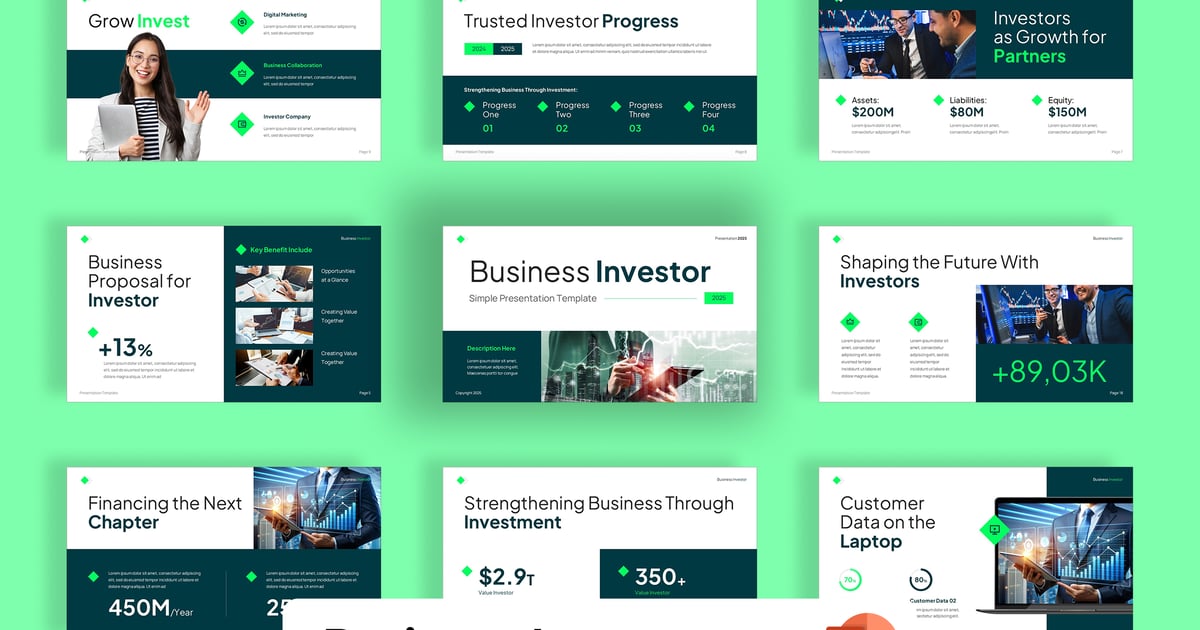 商业投资者 PowerPoint