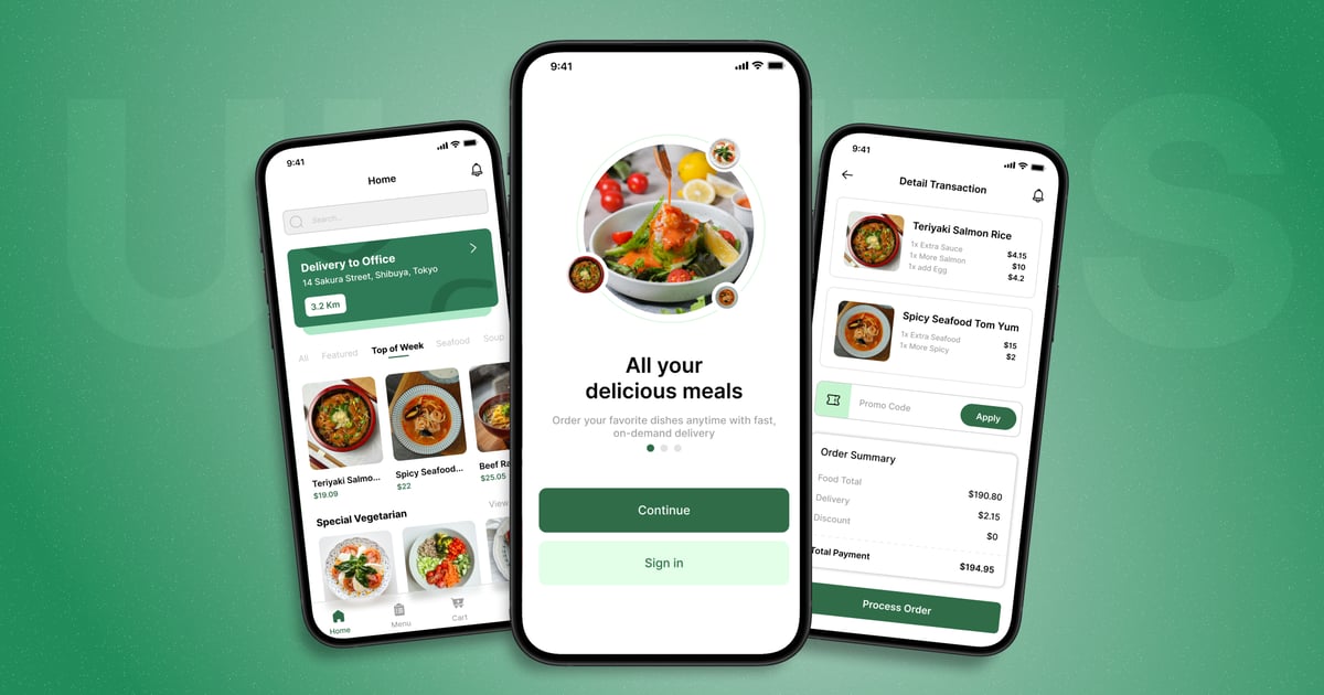 食品配送 – 移动应用程序 UI 套件