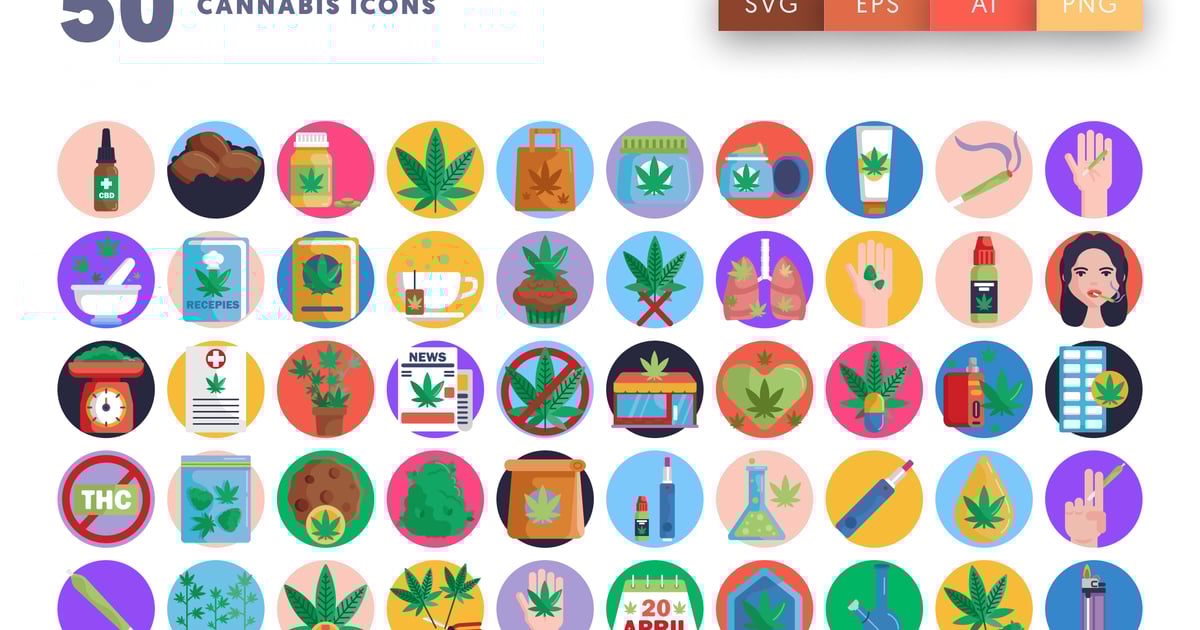 50个大麻图标
