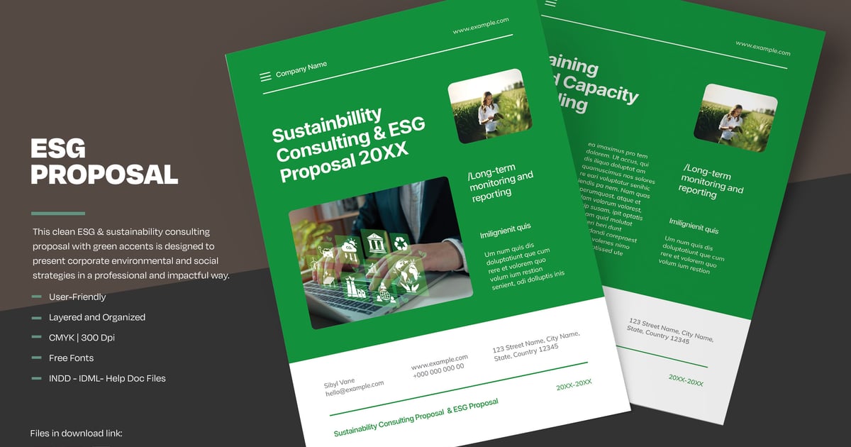清洁ESG和可持续性咨询提案