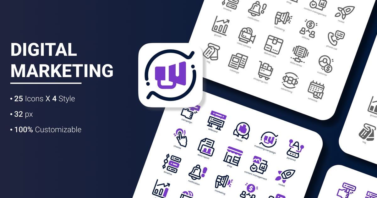数字营销图标包