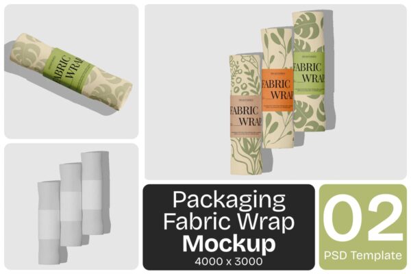 织物包装模型样机 (PSD)