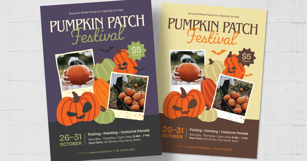 万圣节南瓜传单模板