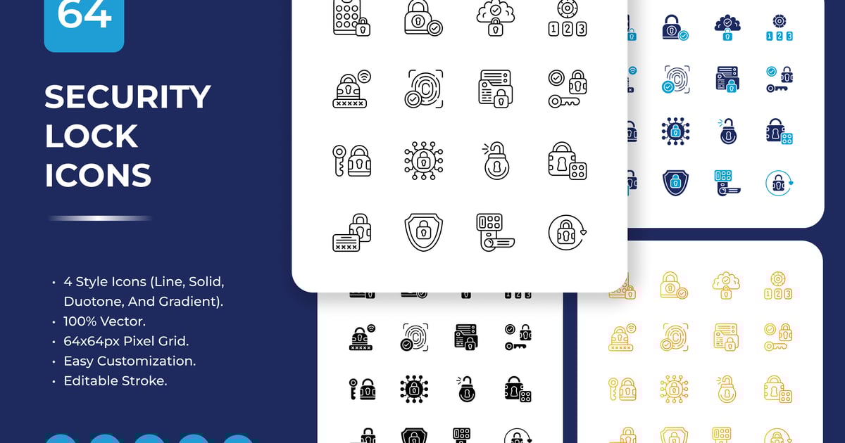 安全锁图标包