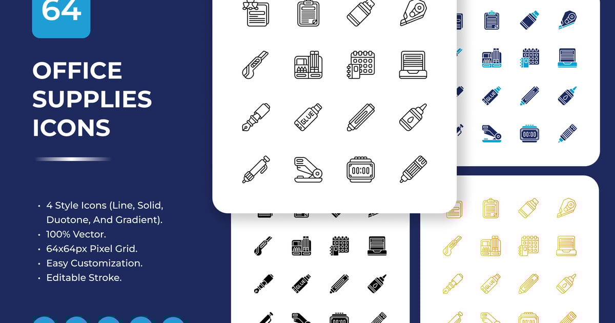 办公用品图标包