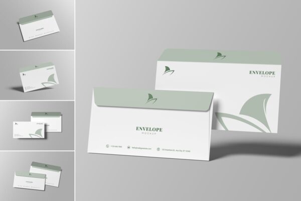 信封模型样机 (PSD,PDF)