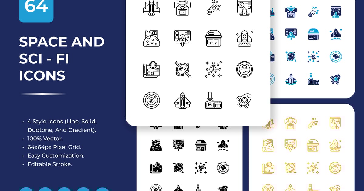 太空和科幻图标包