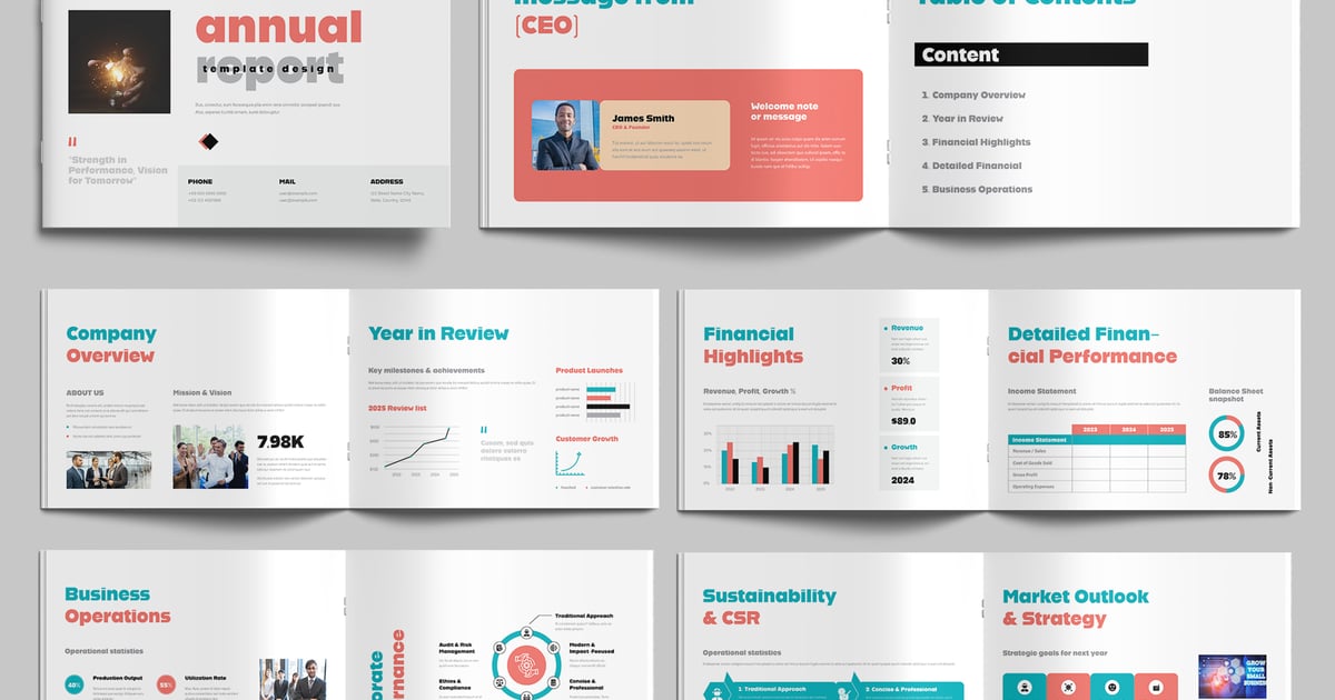 创意商业年度报告模板