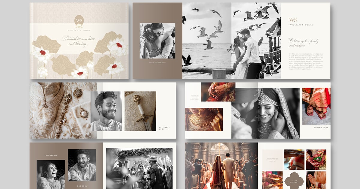 印度婚礼相册模板（横向）