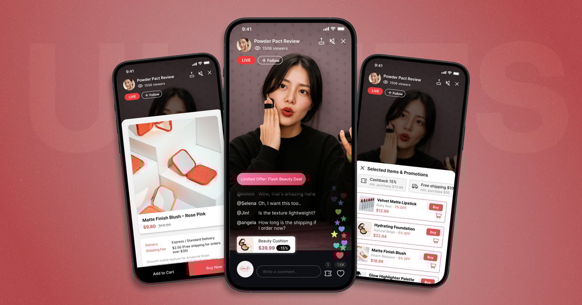 直播购物 – 移动应用 UI 套件