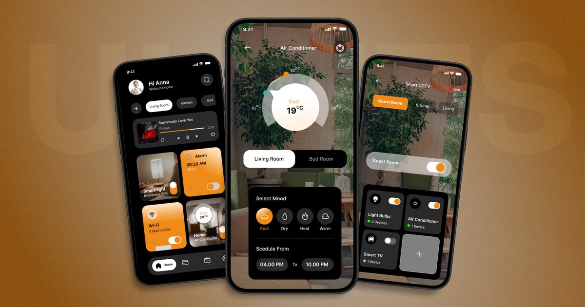 智能家居 – 移动应用 UI 套件