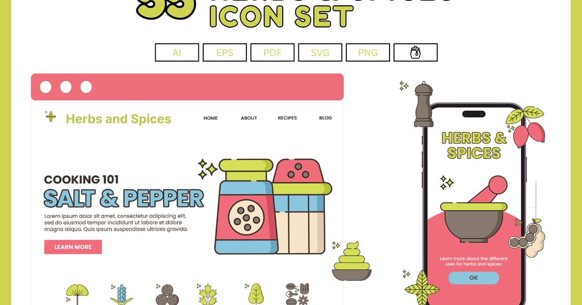 香草和香料图标