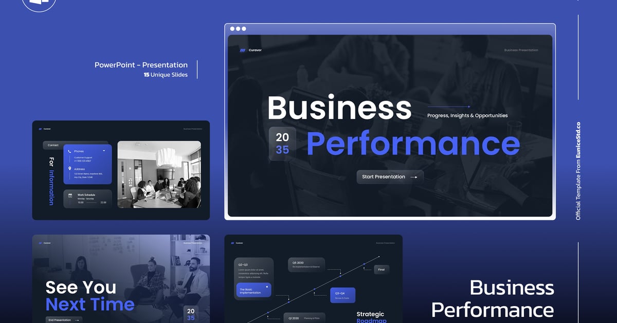 业务绩效 PowerPoint 模板