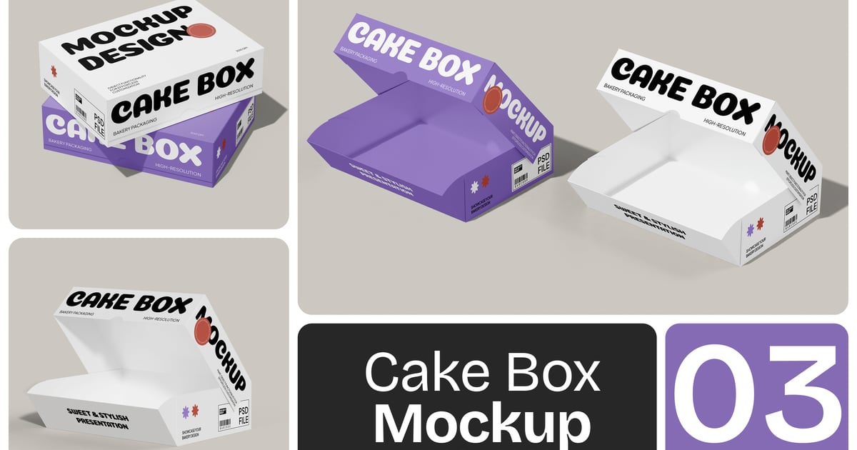 纸质蛋糕盒模型