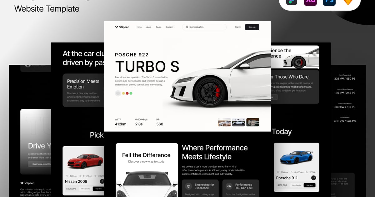 VSpeed – 现代超级跑车网站