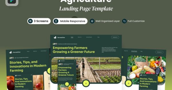 HarvestOne – 农业着陆页