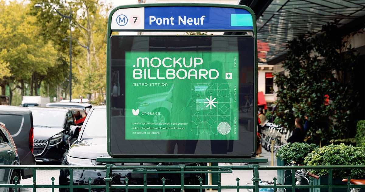 地铁站广告牌城市模型