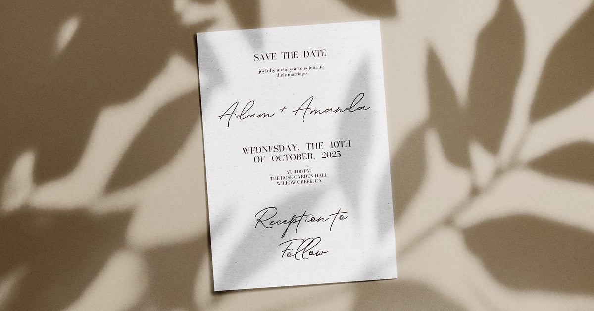 婚礼A4纸张样机