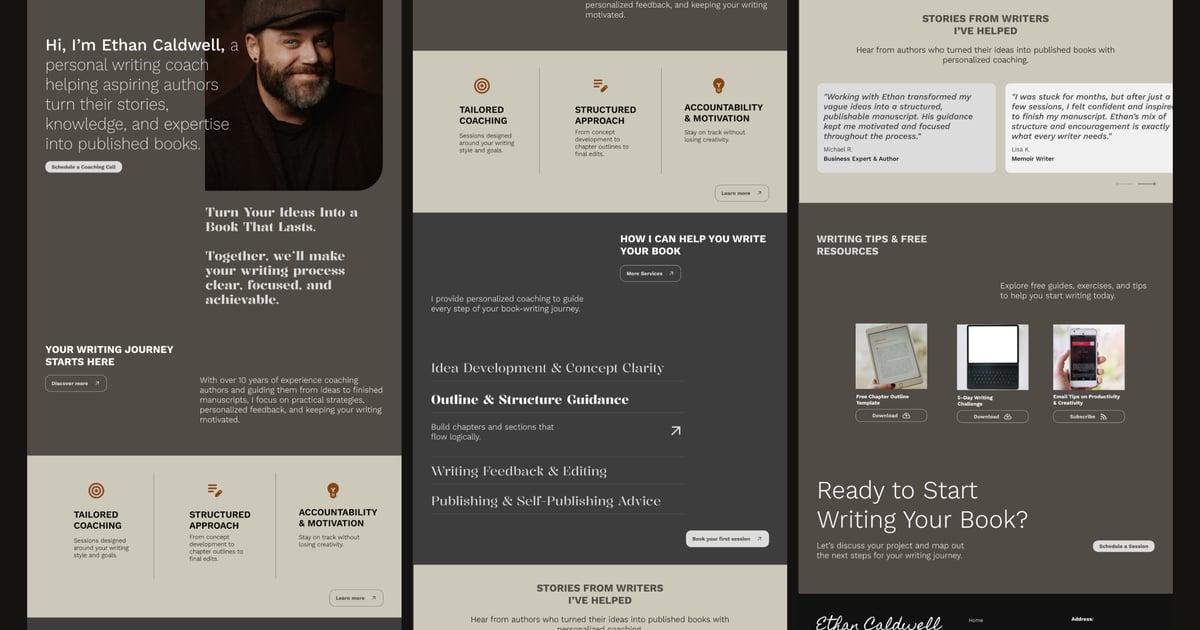 写作教练着陆页模板