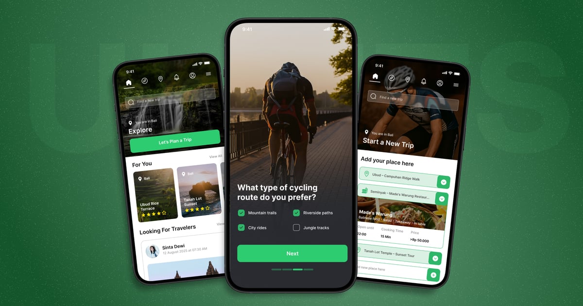 骑行时间 – 移动应用 UI 套件