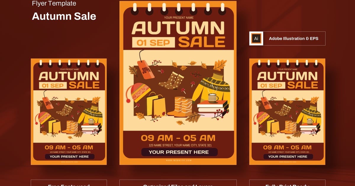秋季销售传单模板