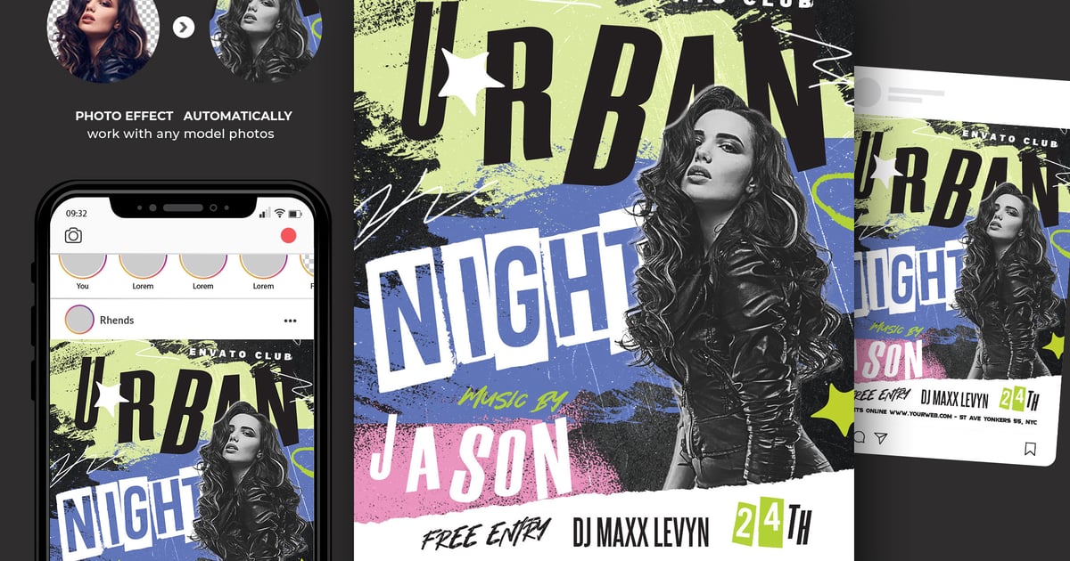 夜总会传单模板