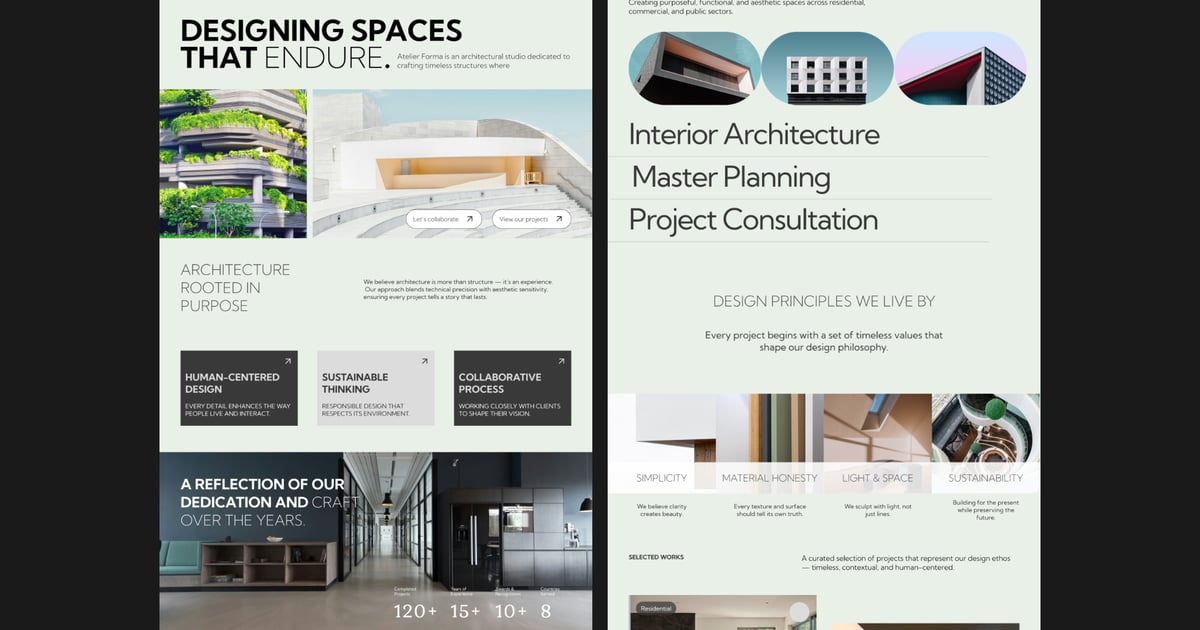 建筑 Luma Studio 登陆页面模板