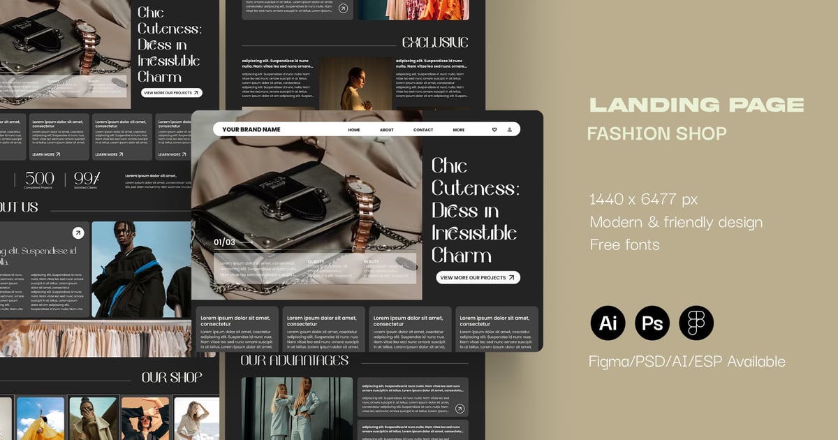 时尚商店网站首页