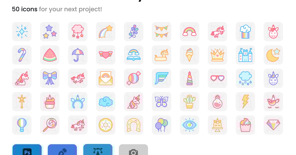 独角兽和幻想图标