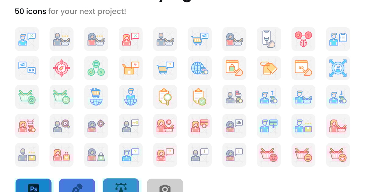 消费者和购买行为图标