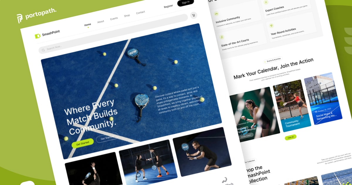 板式网球着陆页