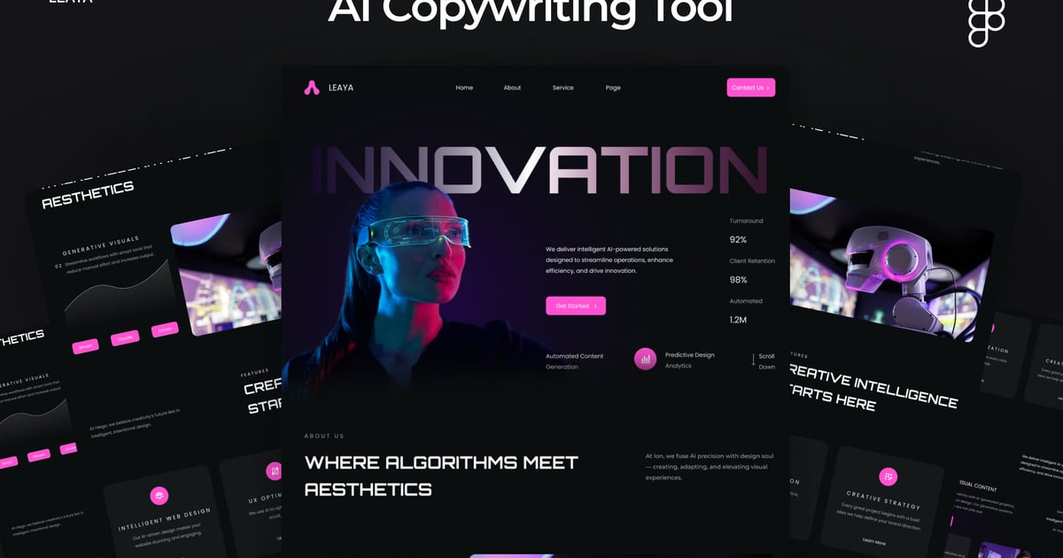 AI文案撰写工具着陆页