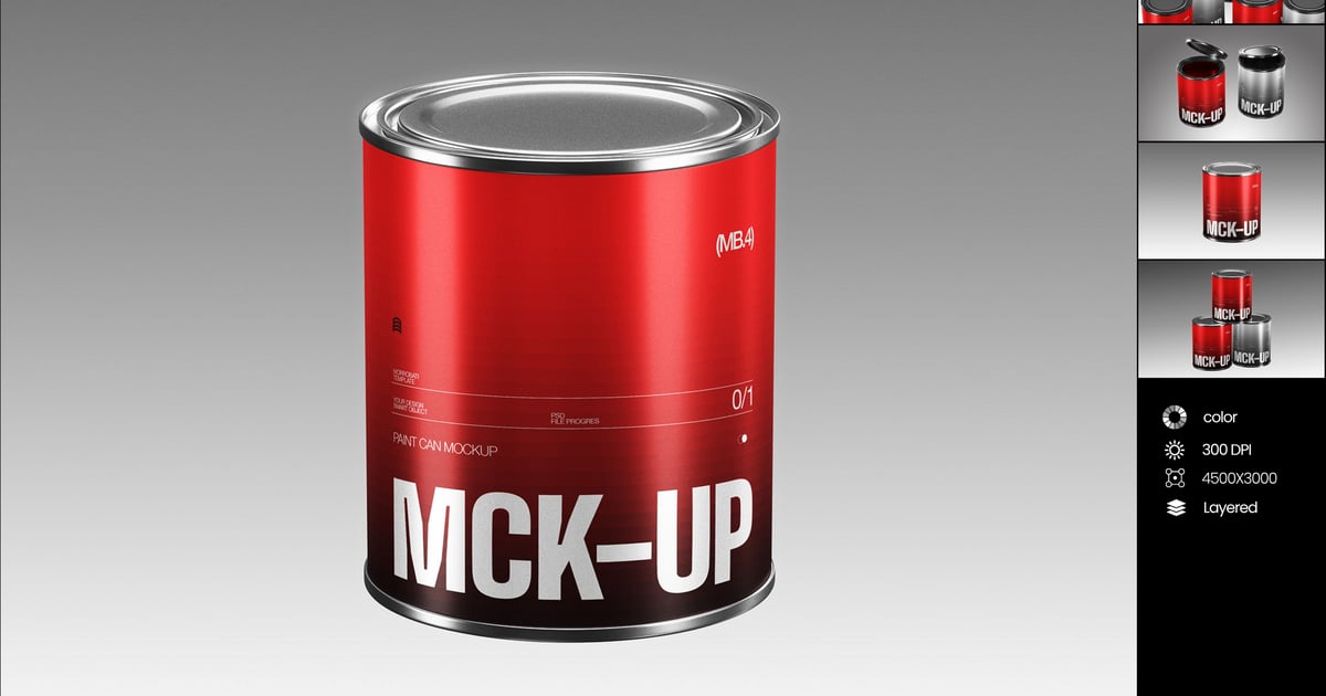 普通油漆罐模型