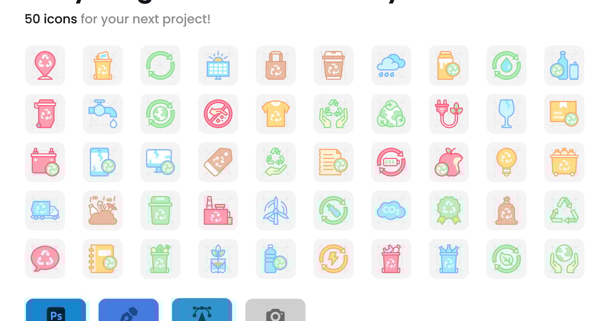 回收利用和可持续发展图标