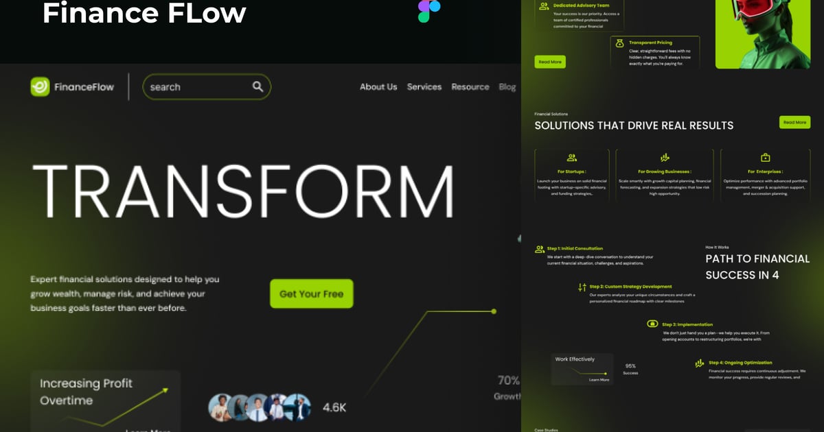 金融企业着陆页