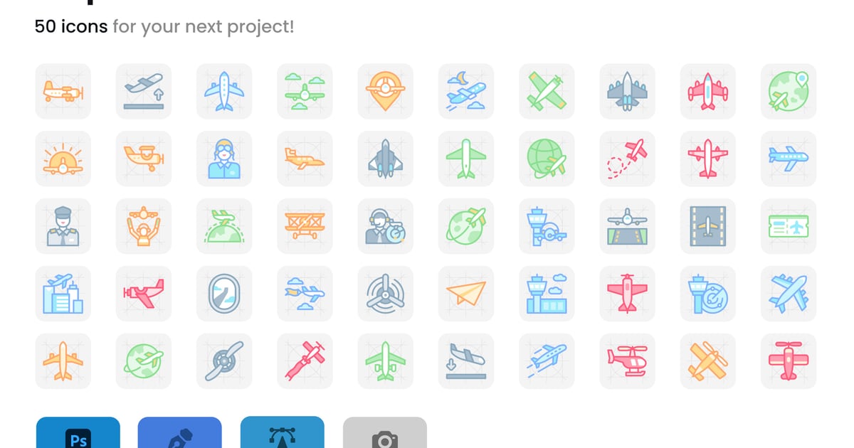 飞机和航空图标