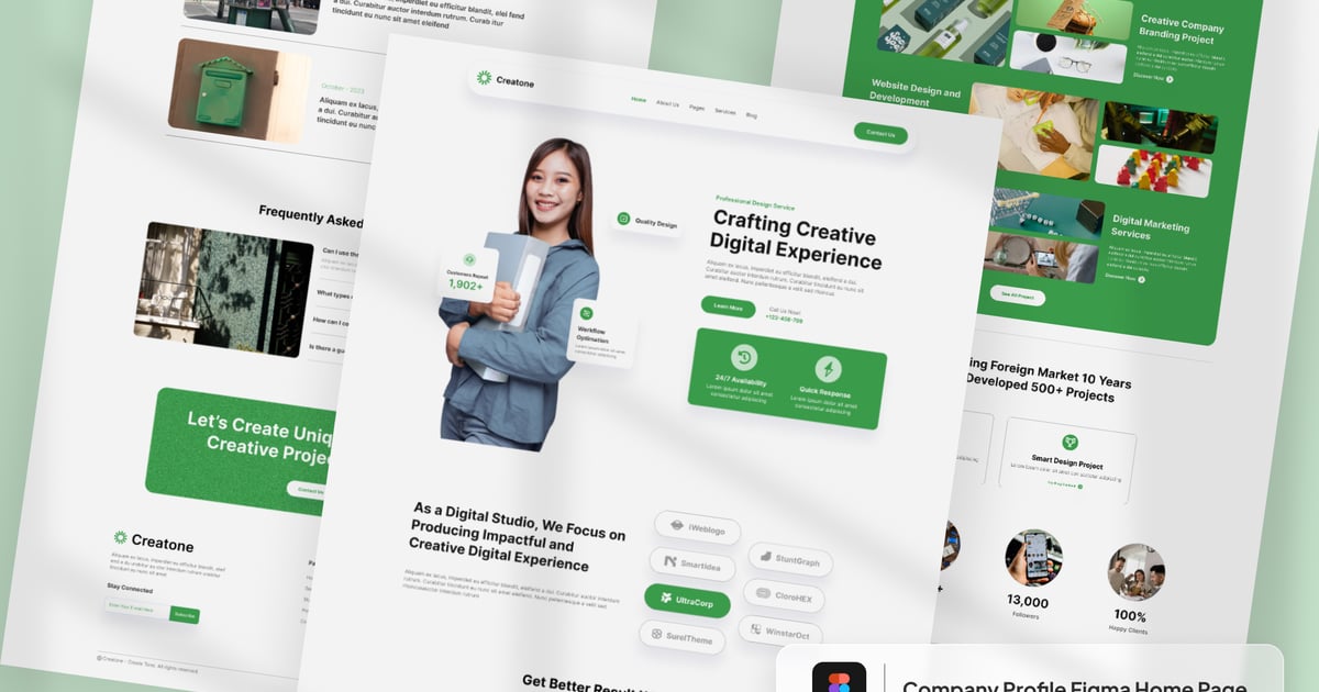 清洁代理公司简介 Figma主页