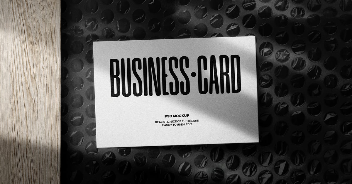 逼真的名片模型