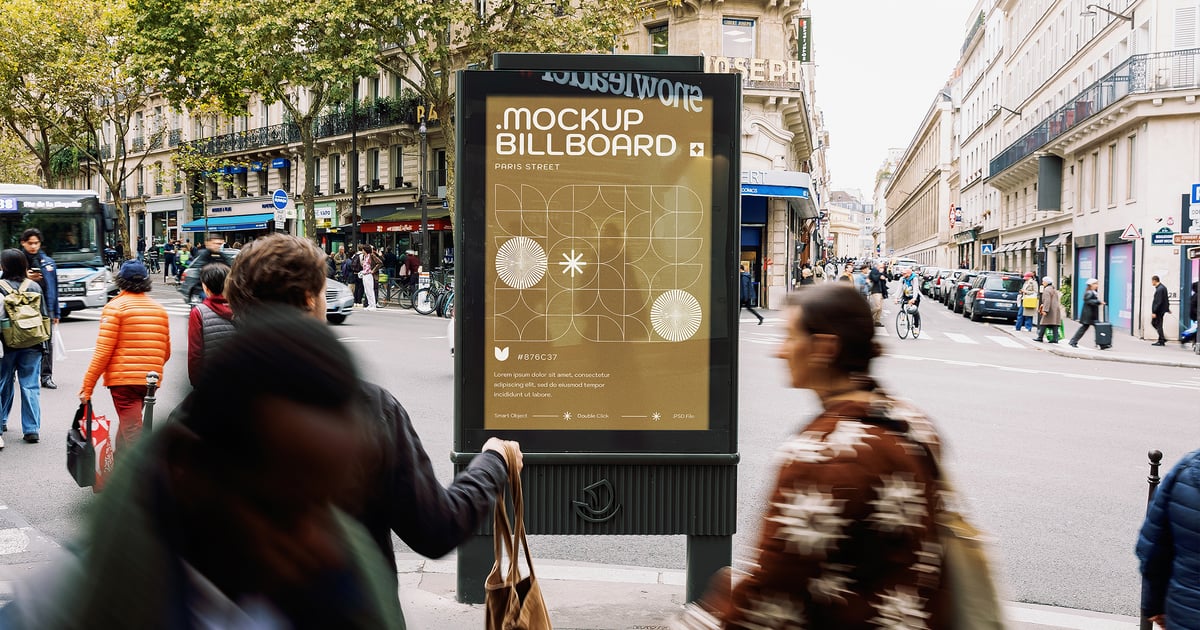 城市街头广告牌模型