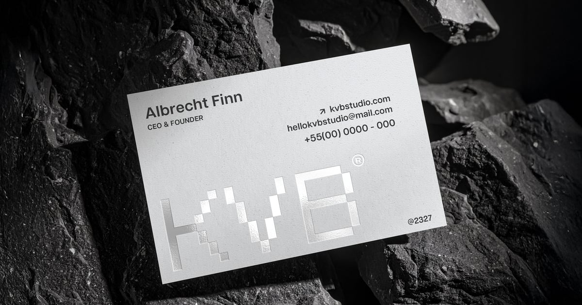 极简浮雕名片样机