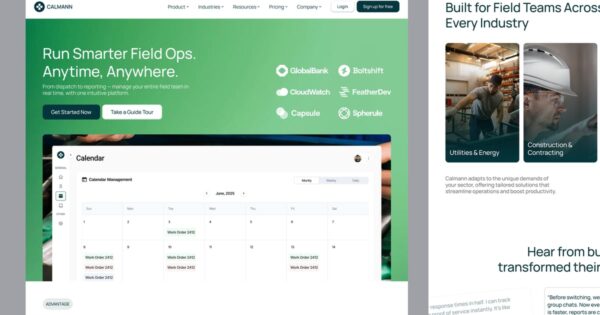 现场运营 SaaS 着陆页 UI 设计套件