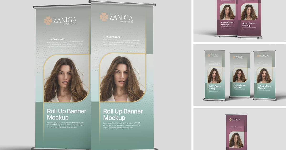 高质量品牌推广用易拉宝样机