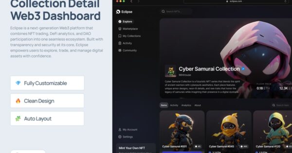 Web3 集合详情页面仪表板 – Eclipse