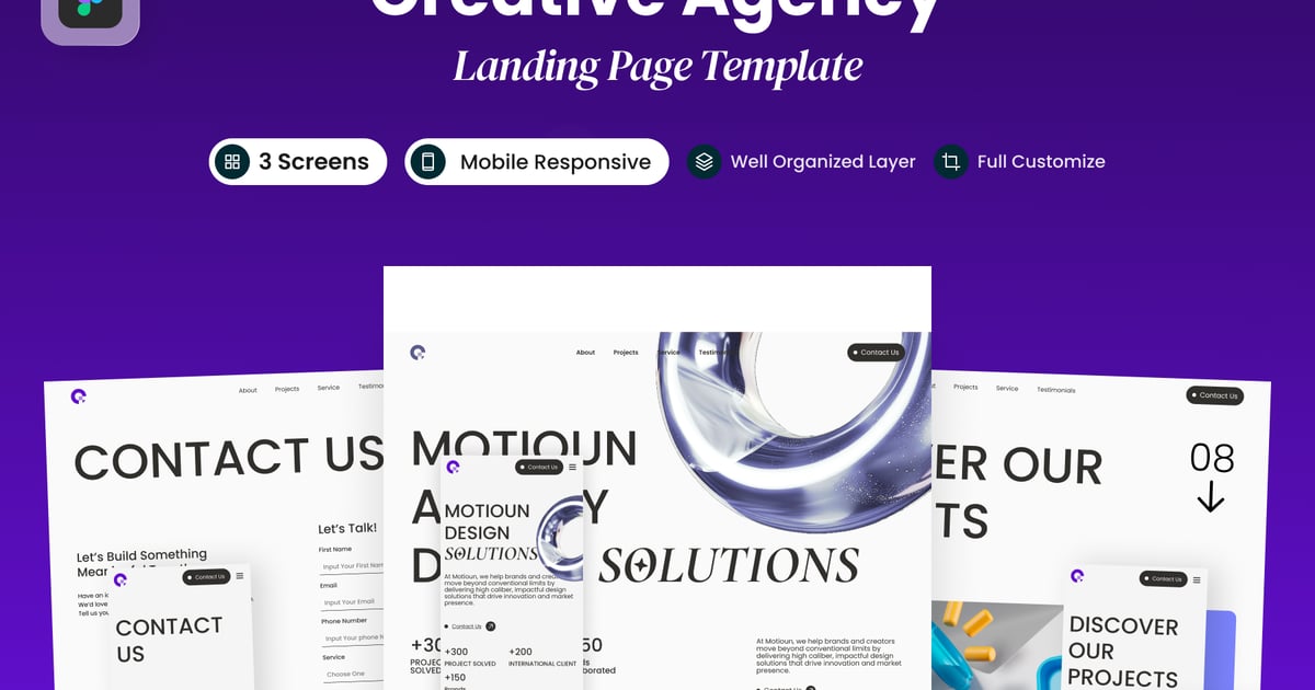 Motioun – 创意机构登陆页面